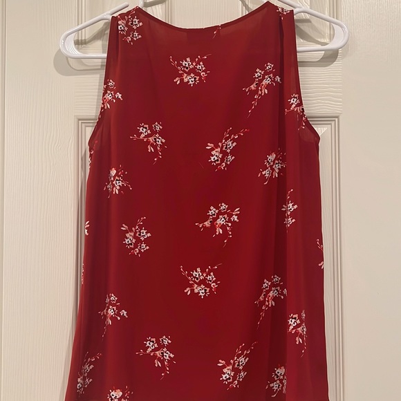 LOFT OUTLET Brick Red Floral Shell - Picture 3 of 3